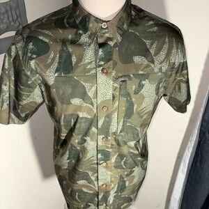 World Wide Sportsman Seacrest Print Short-Sleeve Shirt -Green Paradise (124)